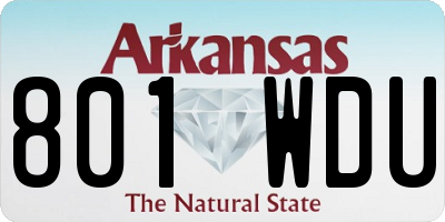 AR license plate 801WDU