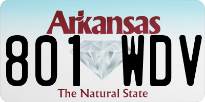AR license plate 801WDV