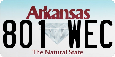 AR license plate 801WEC