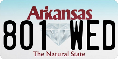 AR license plate 801WED