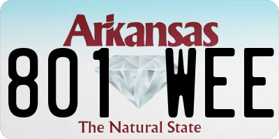 AR license plate 801WEE