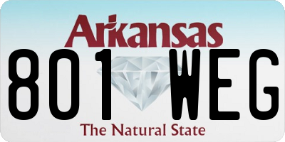 AR license plate 801WEG