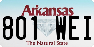 AR license plate 801WEI