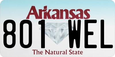 AR license plate 801WEL
