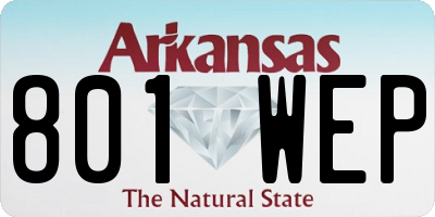 AR license plate 801WEP