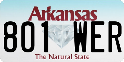 AR license plate 801WER