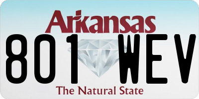 AR license plate 801WEV
