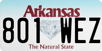 AR license plate 801WEZ