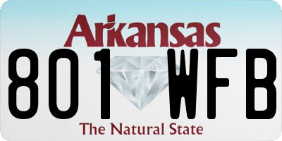 AR license plate 801WFB