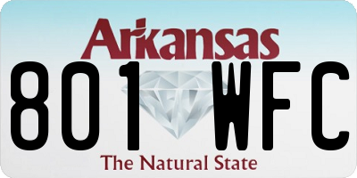 AR license plate 801WFC