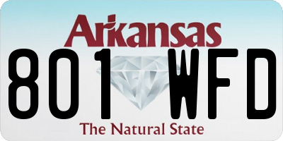 AR license plate 801WFD