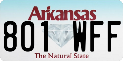 AR license plate 801WFF