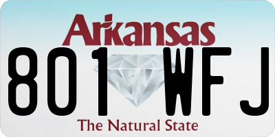 AR license plate 801WFJ