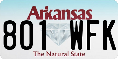 AR license plate 801WFK