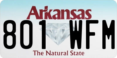 AR license plate 801WFM