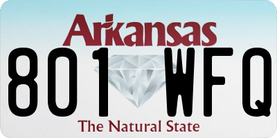 AR license plate 801WFQ