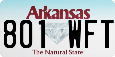 AR license plate 801WFT