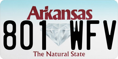 AR license plate 801WFV