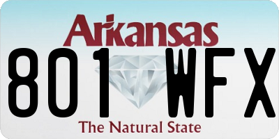 AR license plate 801WFX