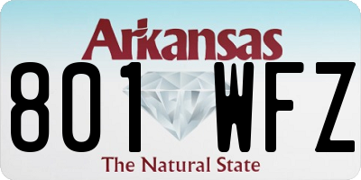 AR license plate 801WFZ