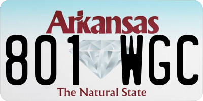 AR license plate 801WGC