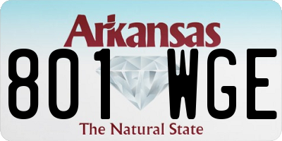 AR license plate 801WGE