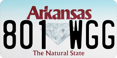 AR license plate 801WGG