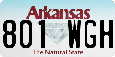 AR license plate 801WGH