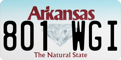 AR license plate 801WGI