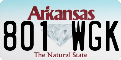 AR license plate 801WGK