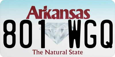 AR license plate 801WGQ