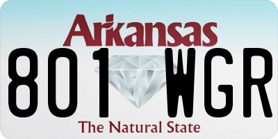 AR license plate 801WGR