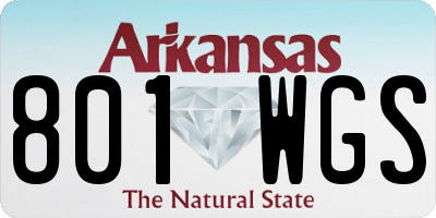 AR license plate 801WGS