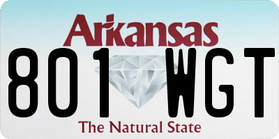 AR license plate 801WGT