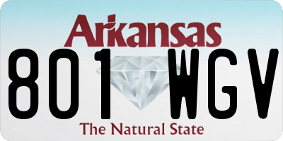 AR license plate 801WGV