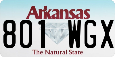 AR license plate 801WGX