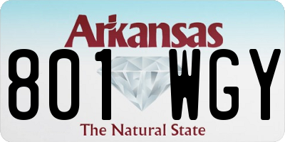 AR license plate 801WGY