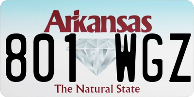 AR license plate 801WGZ