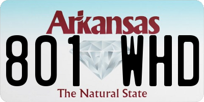 AR license plate 801WHD