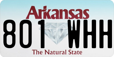 AR license plate 801WHH