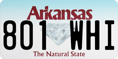 AR license plate 801WHI