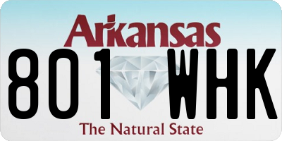 AR license plate 801WHK
