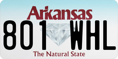 AR license plate 801WHL