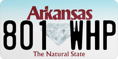 AR license plate 801WHP