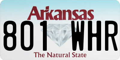 AR license plate 801WHR
