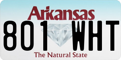 AR license plate 801WHT