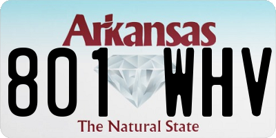 AR license plate 801WHV