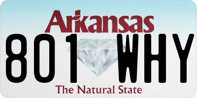 AR license plate 801WHY