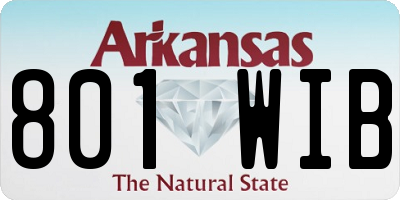 AR license plate 801WIB