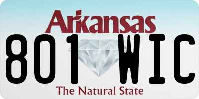 AR license plate 801WIC